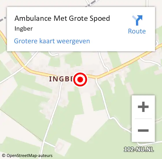 Locatie op kaart van de 112 melding: Ambulance Met Grote Spoed Naar Ingber op 16 september 2014 17:36