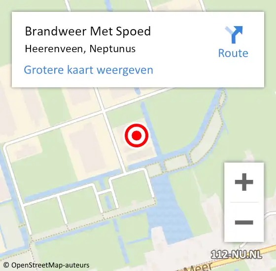 Locatie op kaart van de 112 melding: Brandweer Met Spoed Naar Heerenveen, Neptunus op 29 november 2023 09:38