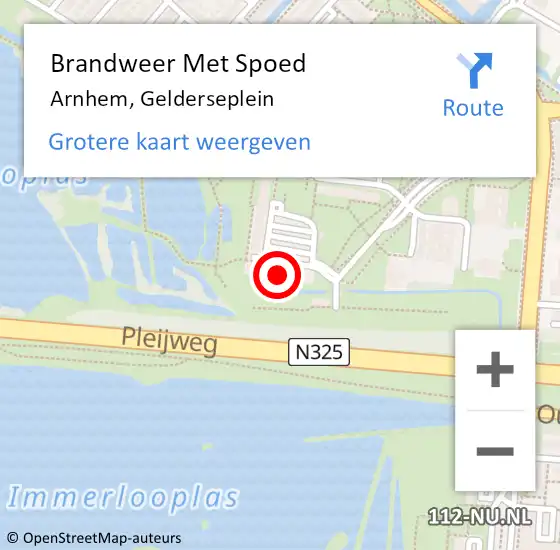 Locatie op kaart van de 112 melding: Brandweer Met Spoed Naar Arnhem, Gelderseplein op 1 december 2023 02:54