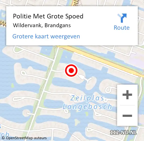 Locatie op kaart van de 112 melding: Politie Met Grote Spoed Naar Wildervank, Brandgans op 3 december 2023 02:17