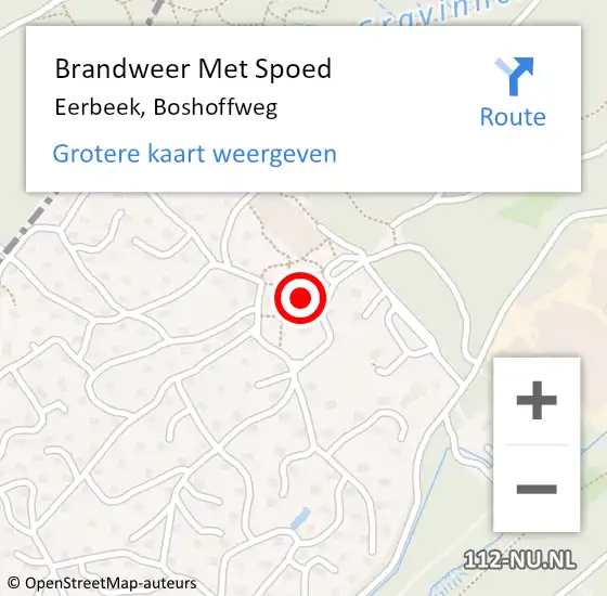 Locatie op kaart van de 112 melding: Brandweer Met Spoed Naar Eerbeek, Boshoffweg op 3 december 2023 15:52