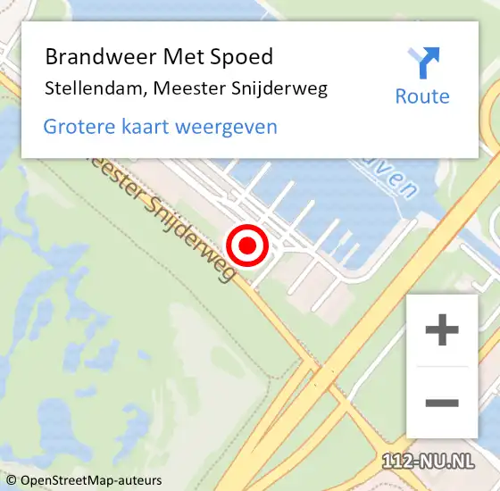 Locatie op kaart van de 112 melding: Brandweer Met Spoed Naar Stellendam, Meester Snijderweg op 4 december 2023 08:15