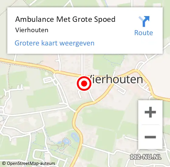 Locatie op kaart van de 112 melding: Ambulance Met Grote Spoed Naar Vierhouten op 4 december 2023 16:34
