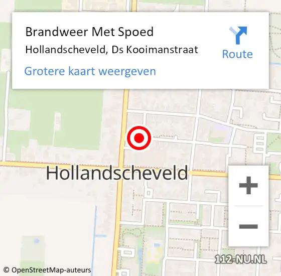 Locatie op kaart van de 112 melding: Brandweer Met Spoed Naar Hollandscheveld, Ds Kooimanstraat op 4 december 2023 21:24