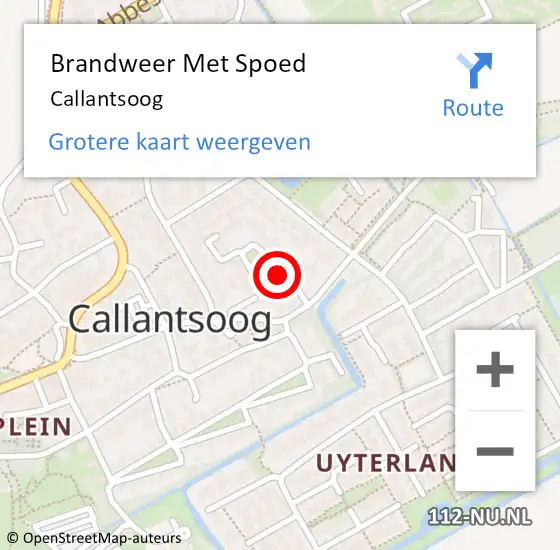 Locatie op kaart van de 112 melding: Brandweer Met Spoed Naar Callantsoog op 5 december 2023 12:03