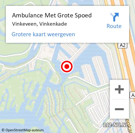 Locatie op kaart van de 112 melding: Ambulance Met Grote Spoed Naar Vinkeveen, Vinkenkade op 6 december 2023 12:36