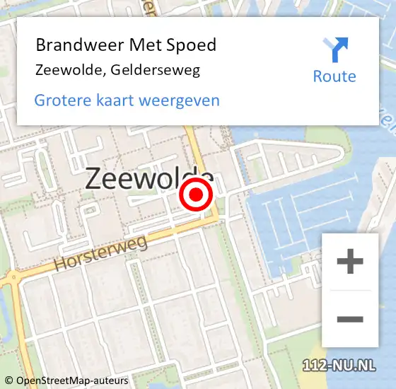 Locatie op kaart van de 112 melding: Brandweer Met Spoed Naar Zeewolde, Gelderseweg op 6 december 2023 22:29