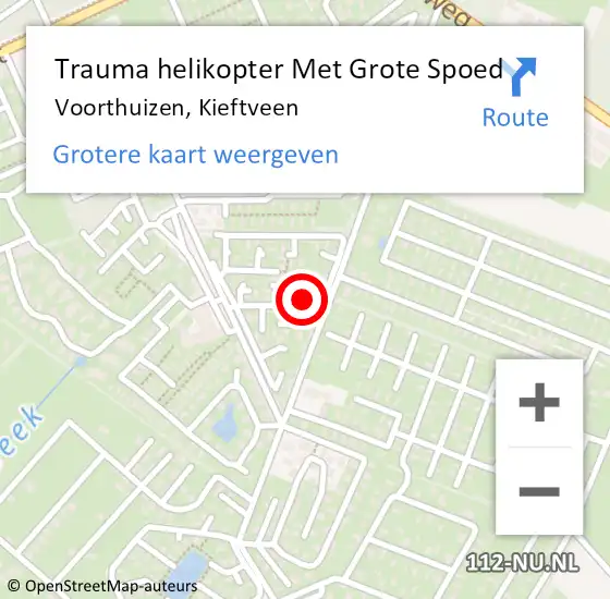 Locatie op kaart van de 112 melding: Trauma helikopter Met Grote Spoed Naar Voorthuizen, Kieftveen op 7 december 2023 05:58