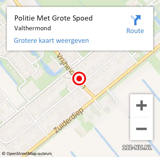 Locatie op kaart van de 112 melding: Politie Met Grote Spoed Naar Valthermond op 8 december 2023 06:50