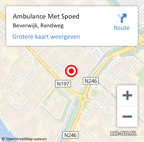 Locatie op kaart van de 112 melding: Ambulance Met Spoed Naar Beverwijk, Randweg op 9 december 2023 16:48