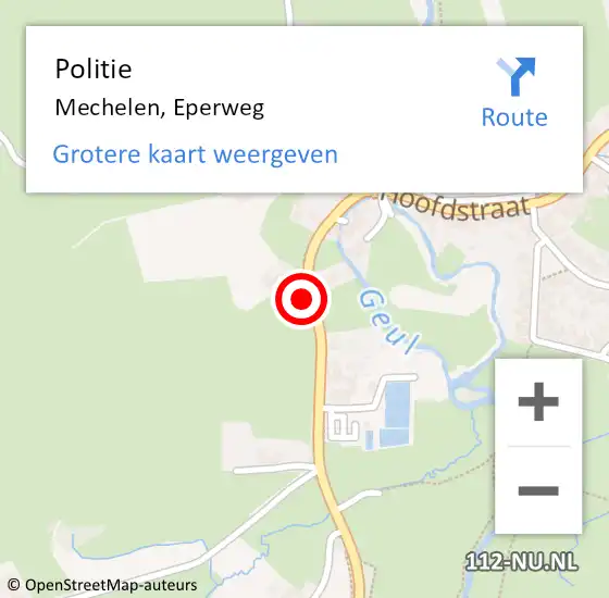 Locatie op kaart van de 112 melding: Politie Mechelen, Eperweg op 9 december 2023 17:19