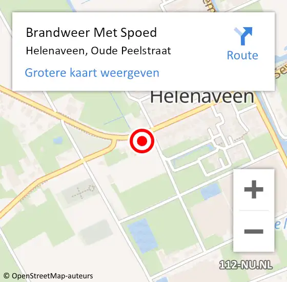 Locatie op kaart van de 112 melding: Brandweer Met Spoed Naar Helenaveen, Oude Peelstraat op 10 december 2023 06:13