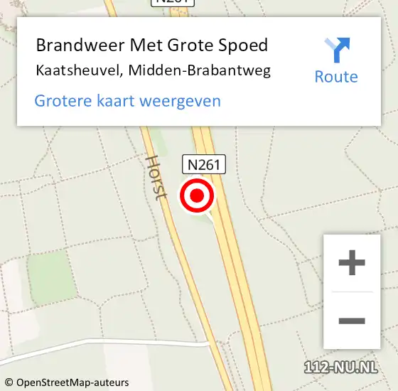 Locatie op kaart van de 112 melding: Brandweer Met Grote Spoed Naar Kaatsheuvel, Midden-Brabantweg op 10 december 2023 10:19
