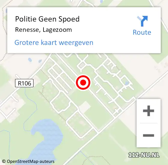 Locatie op kaart van de 112 melding: Politie Geen Spoed Naar Renesse, Lagezoom op 10 december 2023 17:15