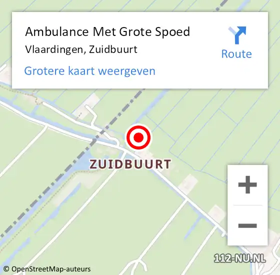 Locatie op kaart van de 112 melding: Ambulance Met Grote Spoed Naar Vlaardingen, Zuidbuurt op 11 december 2023 01:13