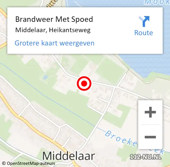Locatie op kaart van de 112 melding: Brandweer Met Spoed Naar Middelaar, Heikantseweg op 11 december 2023 19:28