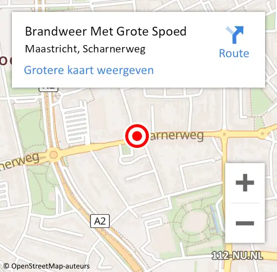 Locatie op kaart van de 112 melding: Brandweer Met Grote Spoed Naar Maastricht, Scharnerweg op 12 december 2023 03:25
