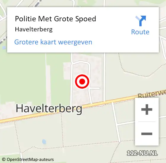 Locatie op kaart van de 112 melding: Politie Met Grote Spoed Naar Havelterberg op 12 december 2023 10:31