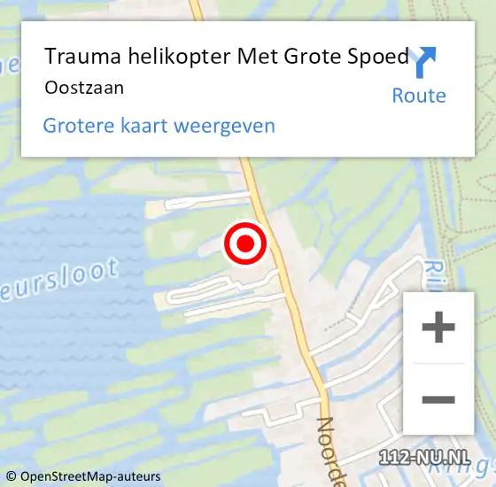 Locatie op kaart van de 112 melding: Trauma helikopter Met Grote Spoed Naar Oostzaan op 12 december 2023 12:32