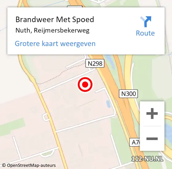 Locatie op kaart van de 112 melding: Brandweer Met Spoed Naar Nuth, Reijmersbekerweg op 14 december 2023 15:03