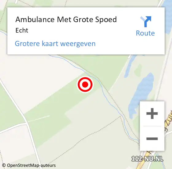 Locatie op kaart van de 112 melding: Ambulance Met Grote Spoed Naar Echt op 14 december 2023 21:02