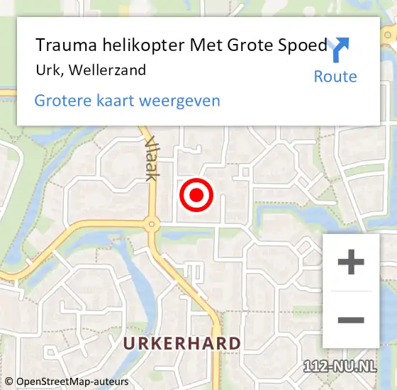 Locatie op kaart van de 112 melding: Trauma helikopter Met Grote Spoed Naar Urk, Wellerzand op 15 december 2023 19:32