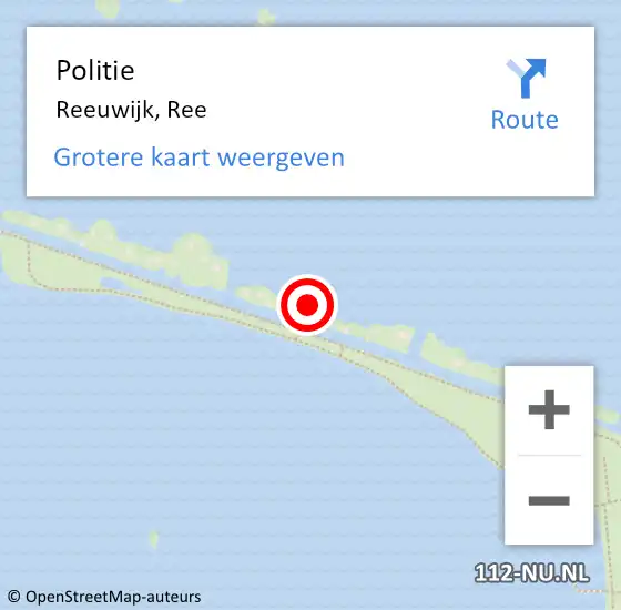 Locatie op kaart van de 112 melding: Politie Reeuwijk, Ree op 17 december 2023 21:07
