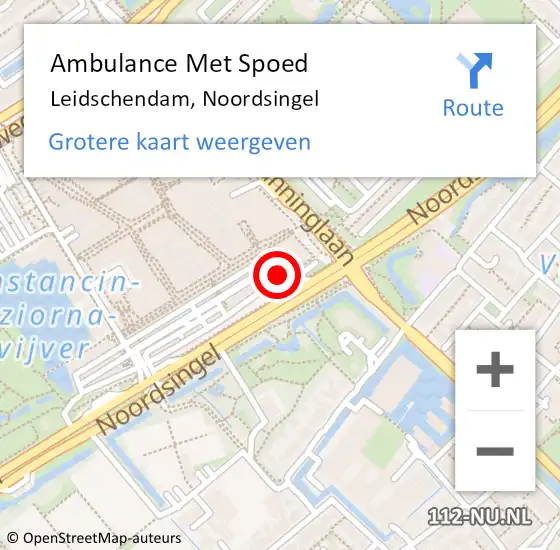 Locatie op kaart van de 112 melding: Ambulance Met Spoed Naar Leidschendam, Noordsingel op 18 december 2023 11:54