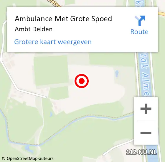 Locatie op kaart van de 112 melding: Ambulance Met Grote Spoed Naar Ambt Delden op 18 december 2023 17:44