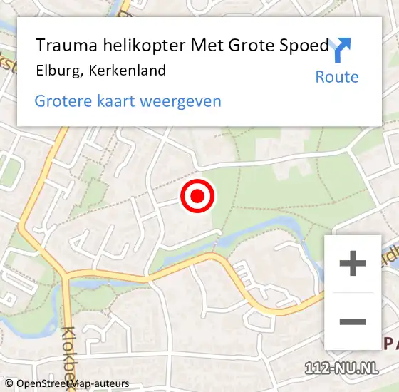 Locatie op kaart van de 112 melding: Trauma helikopter Met Grote Spoed Naar Elburg, Kerkenland op 19 december 2023 07:56