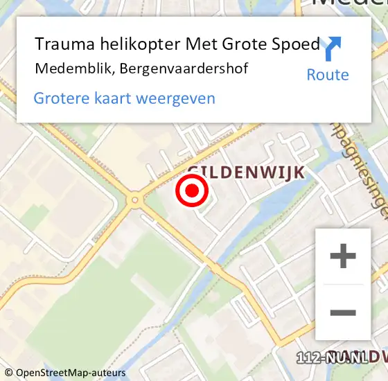 Locatie op kaart van de 112 melding: Trauma helikopter Met Grote Spoed Naar Medemblik, Bergenvaardershof op 19 december 2023 12:13