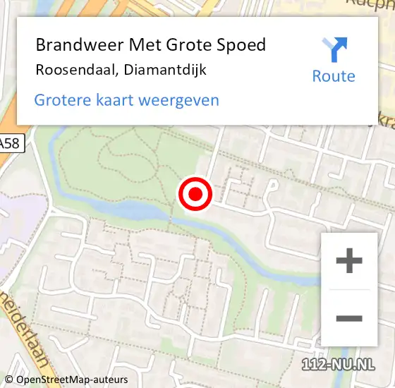 Locatie op kaart van de 112 melding: Brandweer Met Grote Spoed Naar Roosendaal, Diamantdijk op 20 december 2023 11:59