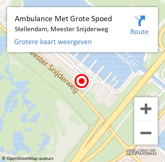 Locatie op kaart van de 112 melding: Ambulance Met Grote Spoed Naar Stellendam, Meester Snijderweg op 20 december 2023 16:49