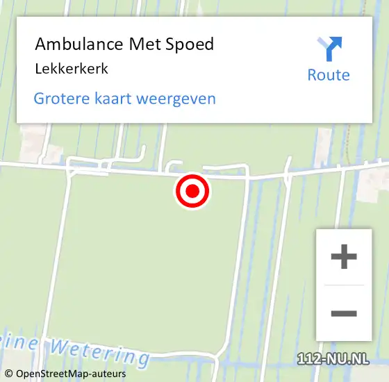 Locatie op kaart van de 112 melding: Ambulance Met Spoed Naar Lekkerkerk op 21 december 2023 10:29
