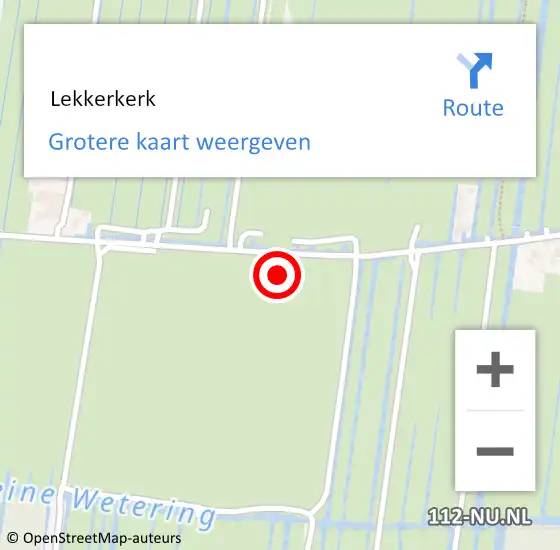 Locatie op kaart van de 112 melding:  Lekkerkerk op 21 december 2023 14:20