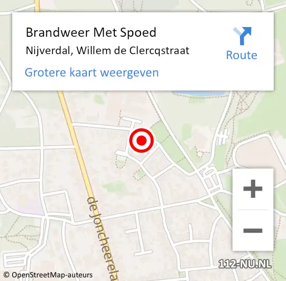 Locatie op kaart van de 112 melding: Brandweer Met Spoed Naar Nijverdal, Willem de Clercqstraat op 21 december 2023 17:52