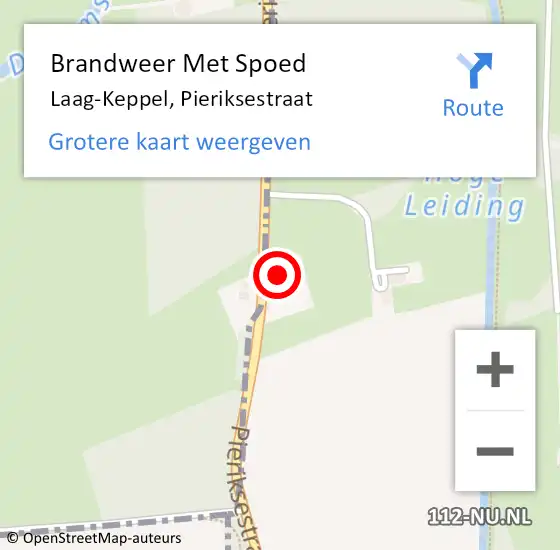 Locatie op kaart van de 112 melding: Brandweer Met Spoed Naar Laag-Keppel, Pieriksestraat op 21 december 2023 18:16