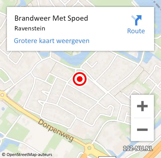 Locatie op kaart van de 112 melding: Brandweer Met Spoed Naar Ravenstein op 21 december 2023 18:34