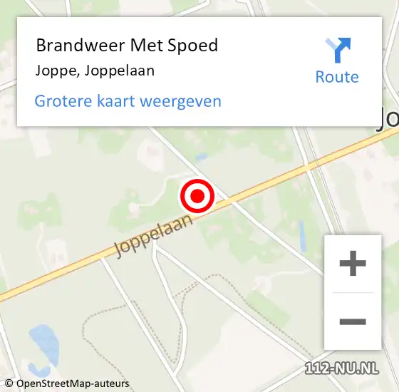 Locatie op kaart van de 112 melding: Brandweer Met Spoed Naar Joppe, Joppelaan op 21 december 2023 19:15