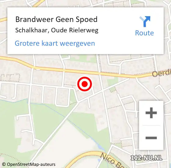 Locatie op kaart van de 112 melding: Brandweer Geen Spoed Naar Schalkhaar, Oude Rielerweg op 22 december 2023 07:07