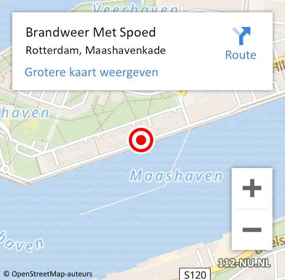 Locatie op kaart van de 112 melding: Brandweer Met Spoed Naar Rotterdam, Maashavenkade op 22 december 2023 17:31