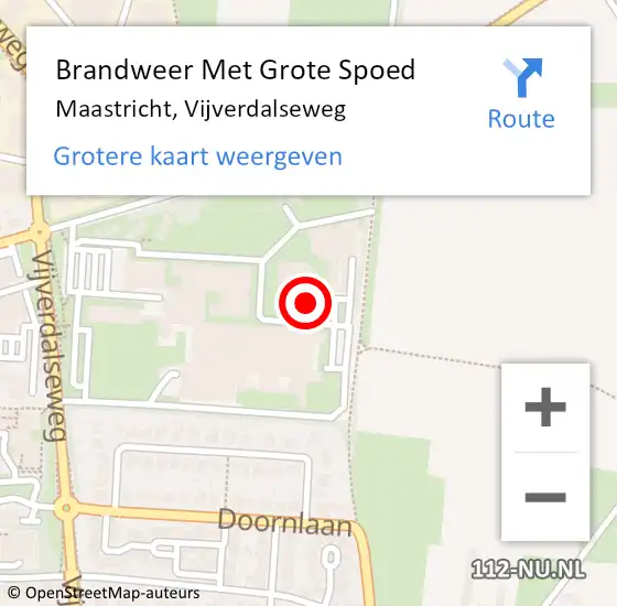 Locatie op kaart van de 112 melding: Brandweer Met Grote Spoed Naar Maastricht, Vijverdalseweg op 22 december 2023 19:34