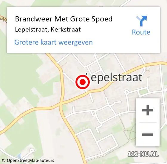 Locatie op kaart van de 112 melding: Brandweer Met Grote Spoed Naar Lepelstraat, Kerkstraat op 23 december 2023 00:06