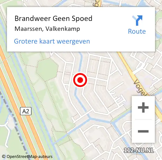 Locatie op kaart van de 112 melding: Brandweer Geen Spoed Naar Maarssen, Valkenkamp op 23 december 2023 03:05