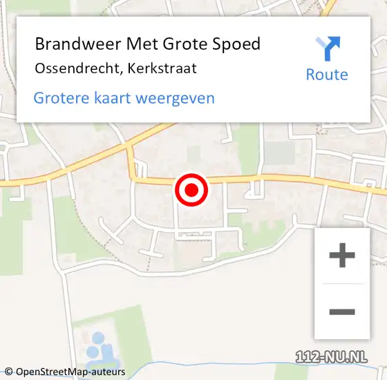 Locatie op kaart van de 112 melding: Brandweer Met Grote Spoed Naar Ossendrecht, Kerkstraat op 23 december 2023 07:27