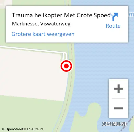Locatie op kaart van de 112 melding: Trauma helikopter Met Grote Spoed Naar Marknesse, Viswaterweg op 23 december 2023 12:12