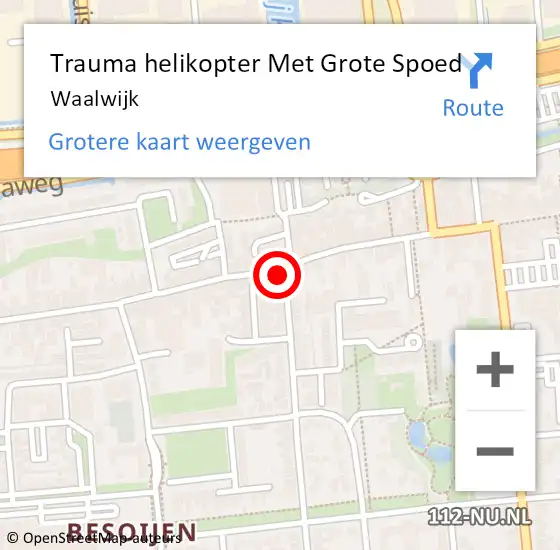 Locatie op kaart van de 112 melding: Trauma helikopter Met Grote Spoed Naar Waalwijk op 24 december 2023 04:17