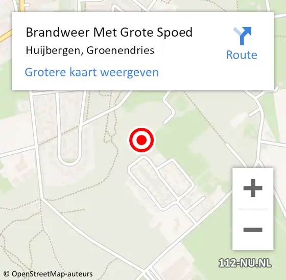 Locatie op kaart van de 112 melding: Brandweer Met Grote Spoed Naar Huijbergen, Groenendries op 24 december 2023 12:28