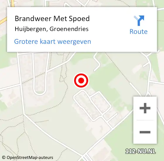 Locatie op kaart van de 112 melding: Brandweer Met Spoed Naar Huijbergen, Groenendries op 24 december 2023 13:14