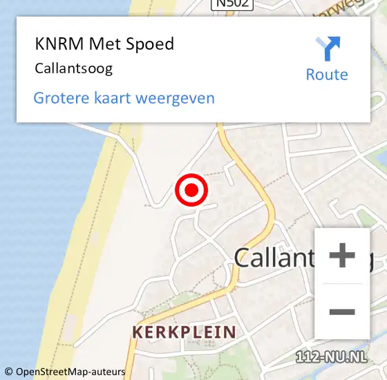 Locatie op kaart van de 112 melding: KNRM Met Spoed Naar Callantsoog op 24 december 2023 13:38